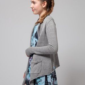 Ivivva Girl's Rise and Go Wrap Cardigan Sweater Size 14